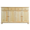 Drewmax Komoda KD165, 165x92x42, borovice (Barva dřeva: Přírodní (lakovaná))