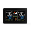 Solight meteostanica, extra veľký farebný LCD, teplota, vlhkosť, tlak, RCC, USb nabíjanie, čierna