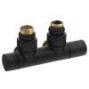 pripojovacia sada TWIN CP4101BS pre stredové prip.50 mm pravé, čierna matná, s ručným ventilom