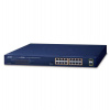 Planet GSW-1820HP PoE switch, 16x1Gb + 2x SFP 1Gb, PoE 802.3at 30/240W, VLAN, extend mód 10Mb-250m, 802.3az (GSW-1820HP)