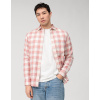 Pánska červená flanelová košeľa OLYMP regular fit Veľkosť: M