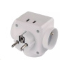 Zásuvka rozbočovací EMOS P0024U 3× kulatá, 2× USB