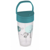 LOVI hrneček se slámkou Lovely Boy Junior šedá/tyrkysová 350ml
