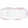 vidaXL Záhradný kvetináč 60x60x23 cm masívny douglas - Hnedá - 44888-186325
