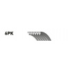 GATES Klinový remeň Fabia 1.4 55/74kW - 036145933AG