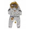 Detský komplet - Baby Set AIST 62 Gray, Multi -Colored 2 ks. (Mikina levových traťových súprav s hrivom a nohavicami s chvostom R 62)