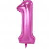 Fóliový balón číslo jedna ružový 102cm - Cakesicq - Cakesicq