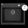 Laveo Tau, 1-komorový granitový drez 570x500x215 mm, čierna škvrnitá, LAV-SBT_710Y
