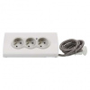 Legrand predlžovací kábel 1,5 m / 3 zásuvky / s USB / biela-sivá / PVC / 1,5 mm2 L050410