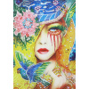 Diamantové maľovanie Norimpex 40x30 cm Vtáčia tvár 7D