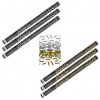SADA Konfety 80 cm ZLATÉ - STRIEBORNÉ metalické - Silvester - 6 ks