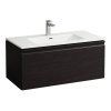 LAUFEN Pro S závesná skrinka s umývadlom s otvorom/s prepadom, 1 zásuvka + 1 vnútorná zásuvka, 1000 x 500 x 455 mm, wenge, H8609664231041