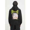 Bavlnená mikina adidas Originals Q12 TS DEATH ho pánska, čierna farba, s kapucňou, s potlačou, JN5703