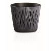 kvetináč 22,5cm SANDY ROUND DSR220-S433 antracit plastový PROSPERPLAST