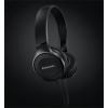 Panasonic RP-HF100E-K, drátové sluchátka, přes hlavu, skládací, 3,5mm jack, kabel 1,2m, černá