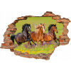 Samolepky na stenu 3D KONSKÉ KONE 100x70cm max výber