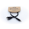 Cordial 14891 jack / cinch audio Y adaptér [1x cinch zástrčka - 2x cinch zásuvka] 0.30 m čierna PVC plášť, dvojžilové vedenie; 14891