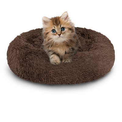 Yakimz Dog Bed Cat Bed Dog Cushion Plush Sleeping Place Dogs Pet Bed Brown 60cm