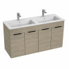 Jika CUBE skrinka s dvojumývadlom 120 cm 118 x 43 x 62,2 cm jaseň H4536611765141
