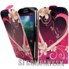 Kožený obal Samsung Galaxy S IV – Flip Love Heart