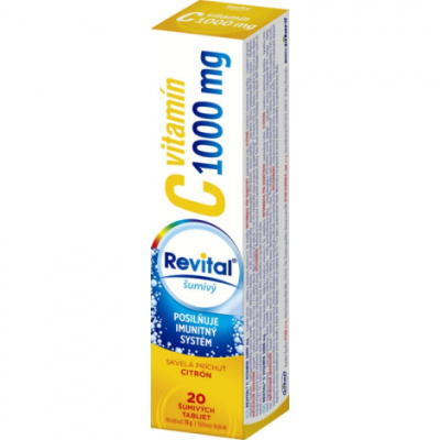 Revital Vitamín C 1000 mg s príchuťou citrón 20 šumivých tabliet