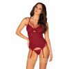 Korzet OBSESSIVE Ivetta Corset červená S/M