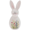 Porcelánový zajac s kvetmi – veľkonočná dekorácia do bytu