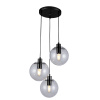 LIGHT PRESTIGE LED stropné závesné svietidlo PUERTO 3xE27 tienidlo 30 cm moderné čierne svetlo Prestige