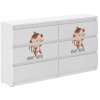 Detská komoda so 6 zásuvkami, MONKEY