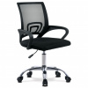 Eoshop Kancelářská židle, potah černá látka MESH a síťovina MESH, výškově nastavitelná, kovový chromovaný kříž KA-L103 BK