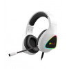 Herní sluchátka C-TECH Midas (GHS-17W), casual gaming, RGB podsvícení, bílá (GHS-17W)
