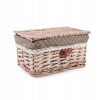 Kôš, košík - Prútené odtiene hnedej (Hnedý prútený kmeň s materiálom 30x20x16h cm)
