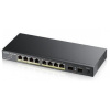 Zyxel Zyxel GS1100-10HPv2, unmanage PoE 8x Gigabit, 2x Fiber Uplink, 120 Watt PoE