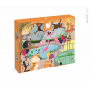 Janod 02774 cardboard s textúrou TACTILE Deň v Zoologickej záhrade 20 dielov