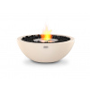Ohnisko na bioetanol Mix 850 Fire Pit Bowl – luxusná vonkajšia miska na oheň Farba: Slonovinová kosť, Farba horákov: Nerezová oceľ