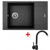 Granitový drez Sinks VARIO 780 Granblack + batéria POLO GR Black