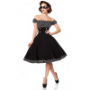 Glara Vintage dámske šaty s Carmen výstrihom 561859