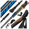 PALICE NA NORDIC WALKING FIZAN RUNNER CARBON, KARBÓNOVÉ PALICE NA CHÔDZU, 115 cm