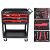 Dielenský vozík s náradím MECHANIC TROLLEY JASON 115, 3 zásuvky, 1 polica, 115 ks náradia