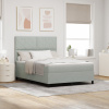 vidaXL Box Spring Postel s Matracou Svetlosivá 140x190 cm Zamat 3339896