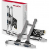 AXAGON PCEA-PSN, PCIe řadič - 1x paralelní (LPT) + 2x sériový port (RS232) 250 kbps, vč. LP