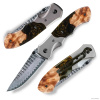 Lovecký zatvárací damaškový nôž Dellinger Hunter Resin Wood