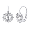 Silvego Strieborné náušnice srdiečka so Swarovski Zirconia SILVEGO31969S