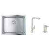 Súprava kuchynská batéria Grohe Essence 30270DC0, nerezový drez Grohe K700 31574SD1, 40535DC0