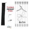 Turbo Premium Rotačná kefa na čistenie komína s reťazovou hlavou set 6 m