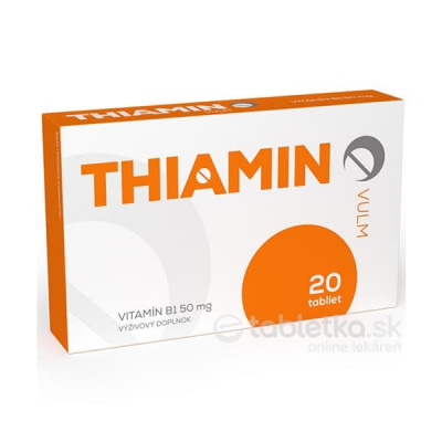 Vulm Thiamin Vitamín B1 50 mg 20 tabliet