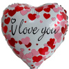Fóliový balónik I Love You biely 45 cm
