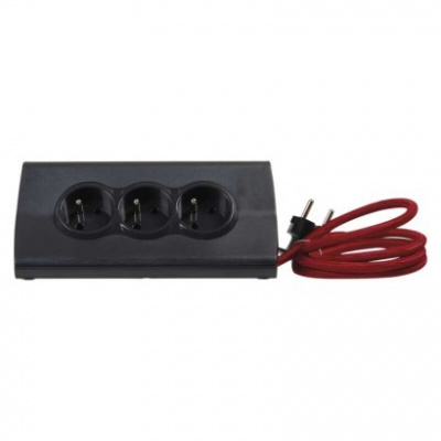 Legrand predlžovací kábel 1,5 m / 3 zásuvky / s USB / čierná-červená / PVC / 1,5 mm2 L050411