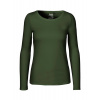 Dámske tričko s dlhým rukávom Neutral - vojenská zelená XL