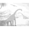 ZUTY Bodkovanie - KRÁSNA KRAJINA S DINOSAURAMI Rámovanie: vypnuté plátno na rám, Rozmer: 40x50 cm